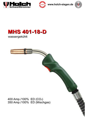 Holch MIG-MAG-Brenner MHS 401-18-D wassergekühlt